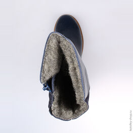 662114-42 Сапожки для девочки светло-синий фото №4