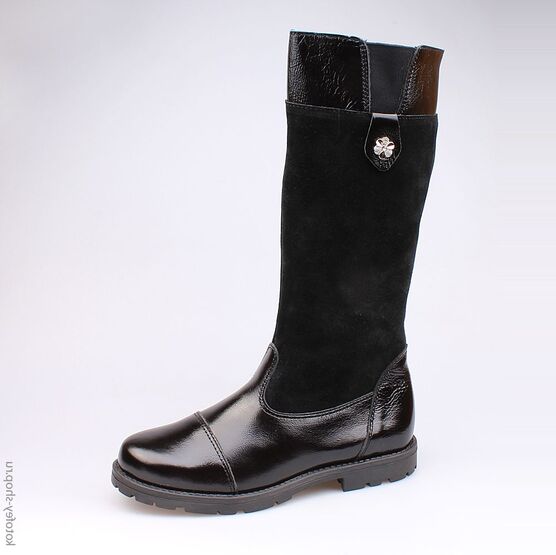 662116-31 Сапожки для девочки черный