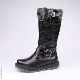 662117-51 Сапожки для девочки черный