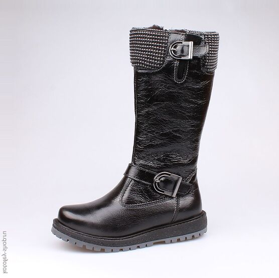 662117-51 Сапожки для девочки черный