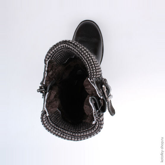 662117-51 Сапожки для девочки черный фото №4