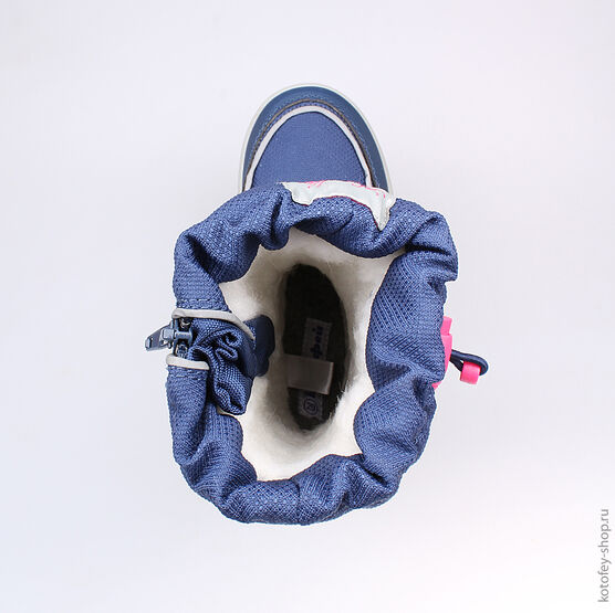 664910-41 Мембранные сапожки для девочки светло-синий фото №4