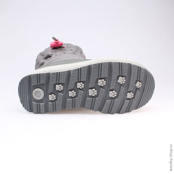 664910-42 Мембранные сапожки для девочки серый фото №3