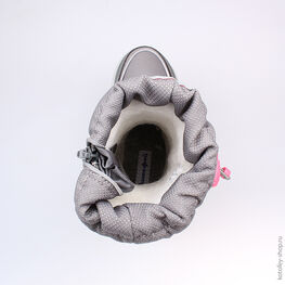 664910-42 Мембранные сапожки для девочки серый фото №4