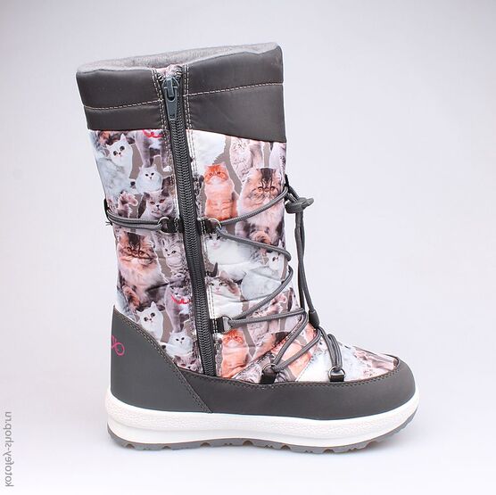 664911-42 Мембранные ботинки для девочки серый фото №2