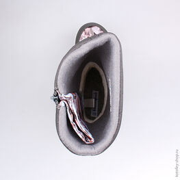 664911-42 Мембранные ботинки для девочки серый фото №4