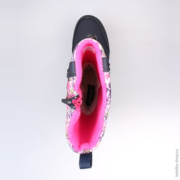 664912-42 Мембранные сапоги для девочки син-фук-роз фото №4