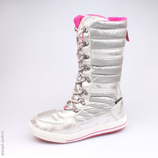 664913-41 Мембранные сапоги для девочки серебряный