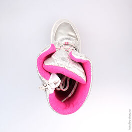 664913-41 Мембранные сапоги для девочки серебряный фото №4