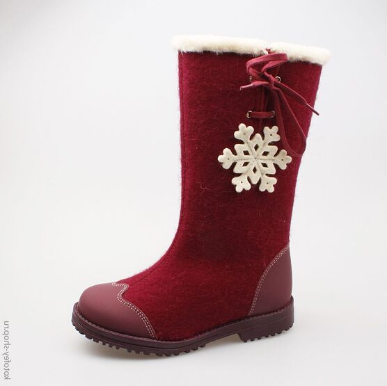 667011-41 Валенки для девочки бордовый