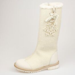 667011-43 Валенки для девочки белый