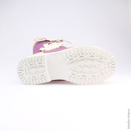 667011-45 Валенки для девочки сиреневый фото №3