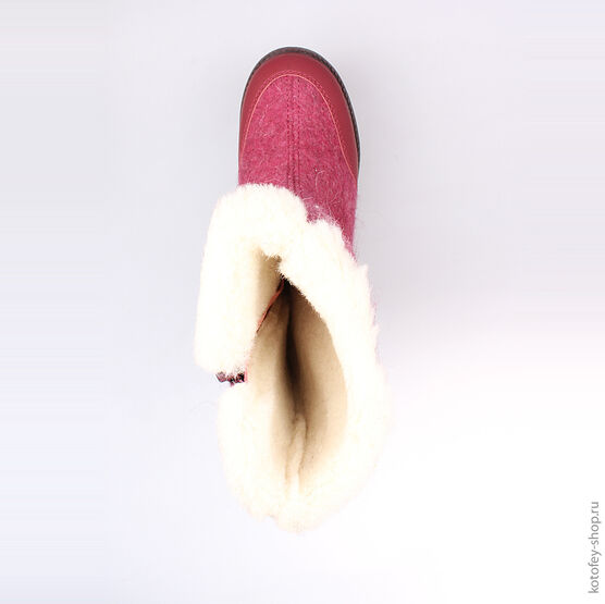 667016-42 Валенки для девочки бордовый фото №4