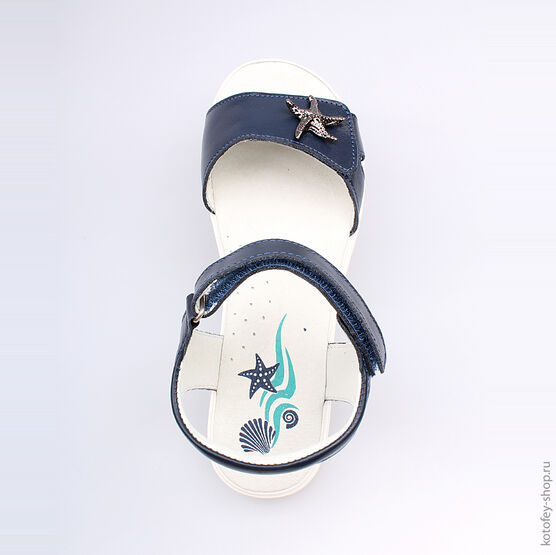 722008-21 Босоножки для девочки светло-синий фото №4