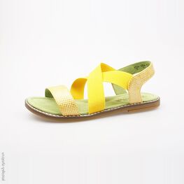 724002-22 Босоножки для девочки желтый