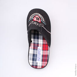 731010-11 Тапочки черные для мальчики черный фото №4