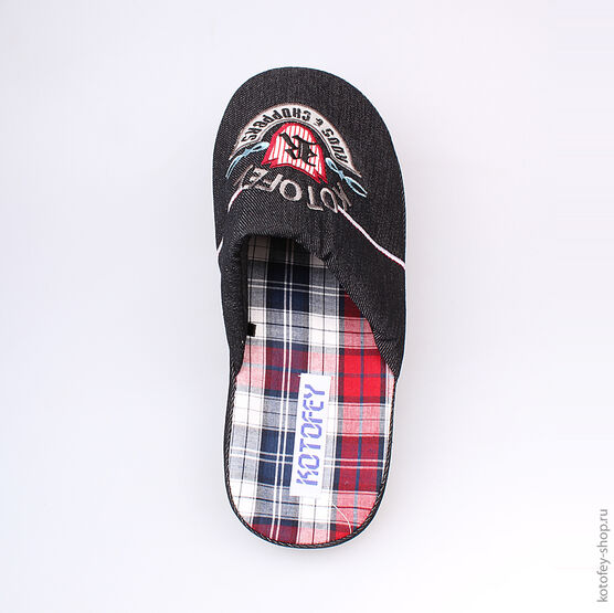 731010-11 Тапочки черные для мальчики черный фото №4