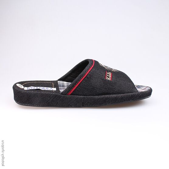 731011-11 Тапочки черные для мальчики черный фото №2