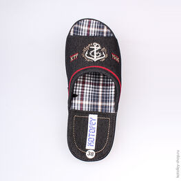 731011-11 Тапочки черные для мальчики черный фото №4