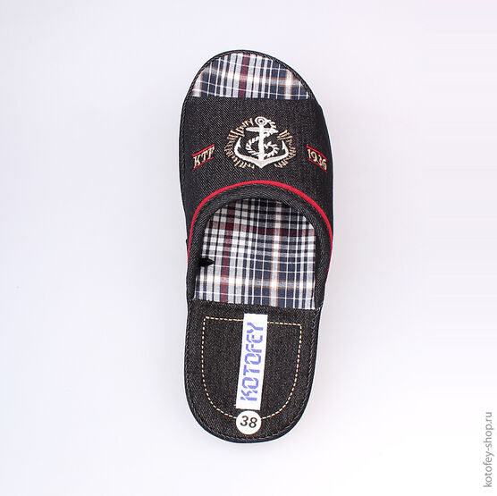 731011-11 Тапочки черные для мальчики черный фото №4