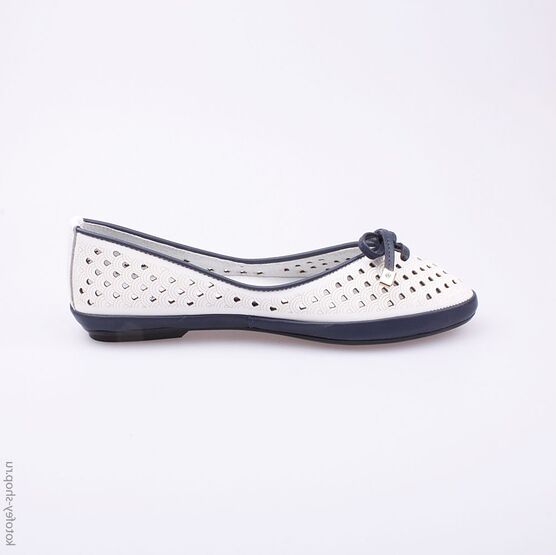 732099-21 Туфли для девочки бел-син фото №2