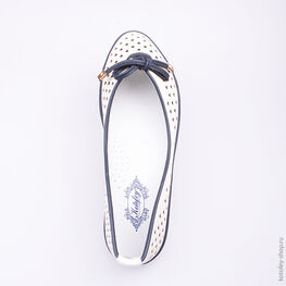 732099-21 Туфли для девочки бел-син фото №4