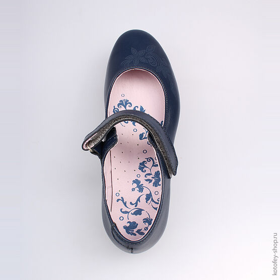 732124-23 Туфли для девочки светло-синий фото №4