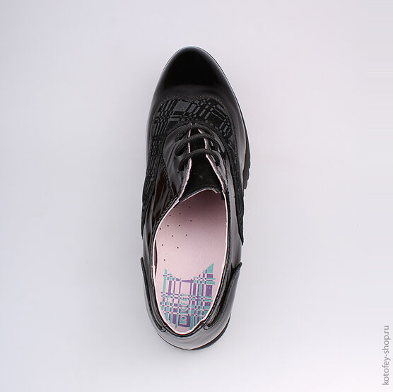 732125-22 Полуботинки для девочки черный фото №4