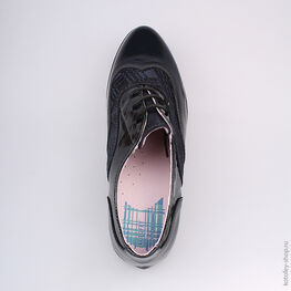 732125-23 Полуботинки для девочки светло-синий фото №4