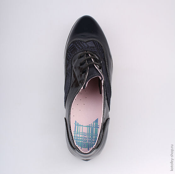 732125-23 Полуботинки для девочки светло-синий фото №4