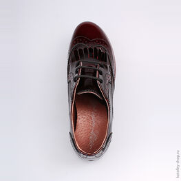 732133-21 Полуботинки для девочки бордовый фото №4