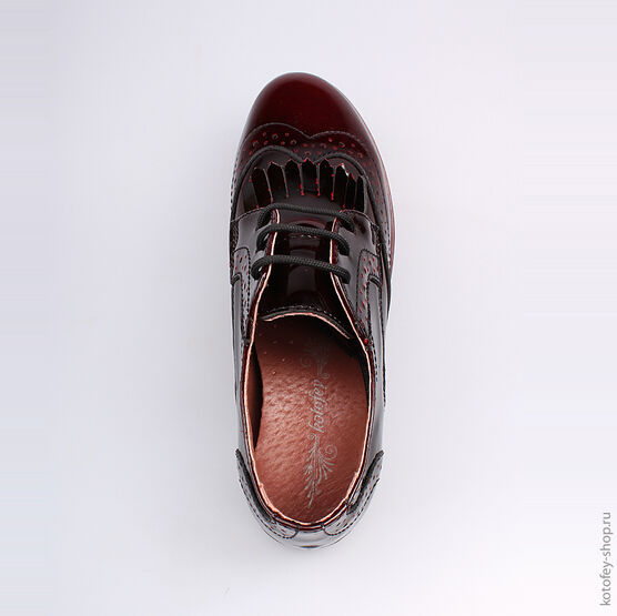 732133-21 Полуботинки для девочки бордовый фото №4