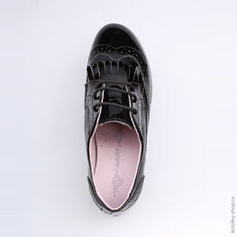 732133-22 Полуботинки для девочки черный фото №4