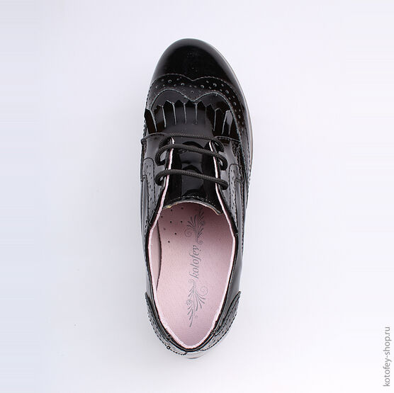 732133-22 Полуботинки для девочки черный фото №4