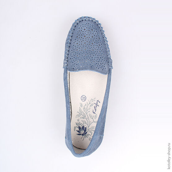 732163-22 Туфли для девочки голубой фото №4