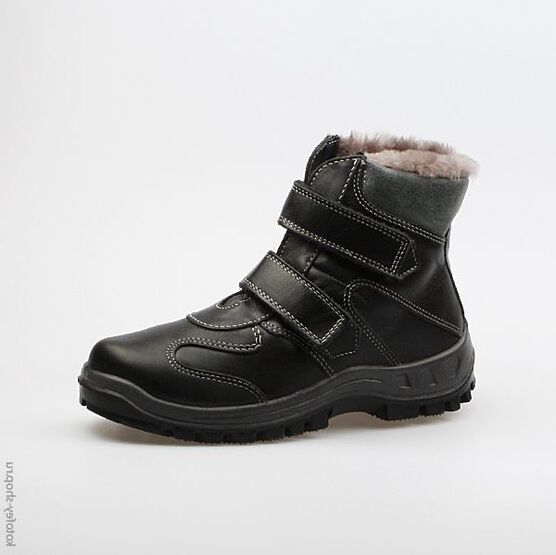 752004-52 Сапожки для мальчики чер-сер