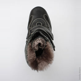 752004-52 Сапожки для мальчики чер-сер фото №4