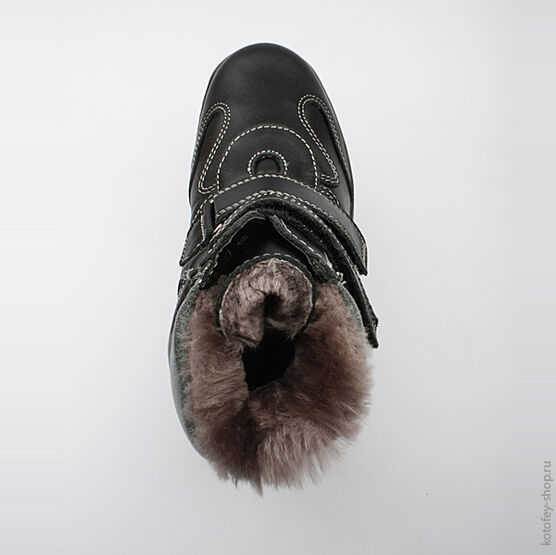 752004-52 Сапожки для мальчики чер-сер фото №4