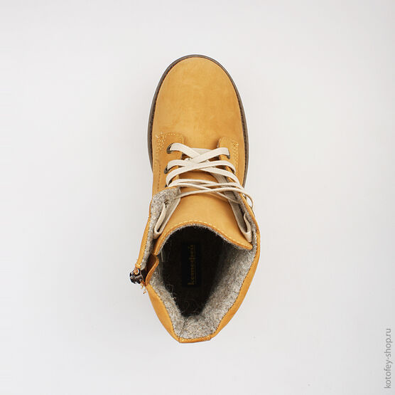 752064-31 Ботинки для девочки желтый фото №4