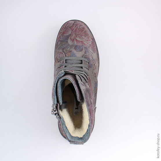 752072-42 Сапожки для девочки серый фото №4