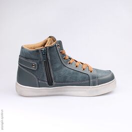 754016-31 Ботинки для мальчики син-беж фото №2