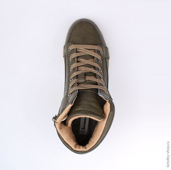 754016-32 Ботинки для мальчики оливковый фото №4