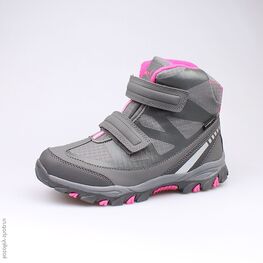 754921-41 Мембранные ботинки для девочки сер-фук