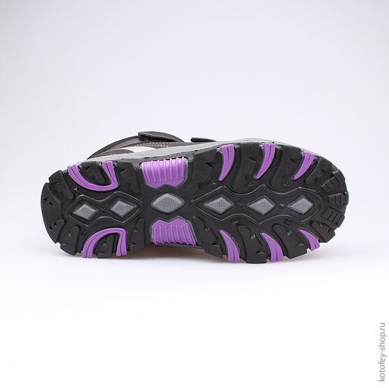 754921-42 Мембранные ботинки для девочки чер-фио фото №3