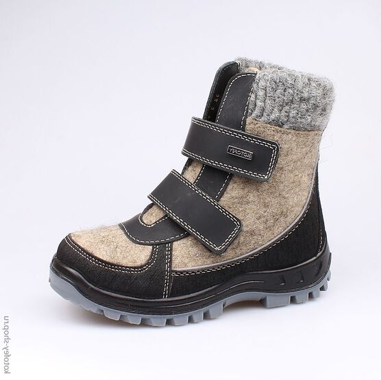 757000-42 Валенки для мальчики серый-черный