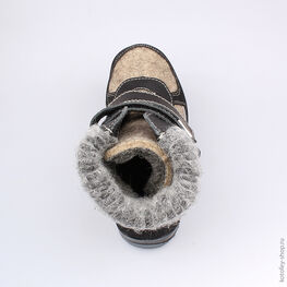 757000-42 Валенки для мальчики серый-черный фото №4