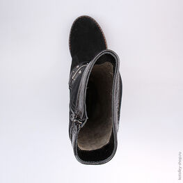 762033-31 Сапожки для девочки черный фото №4