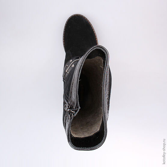 762033-31 Сапожки для девочки черный фото №4