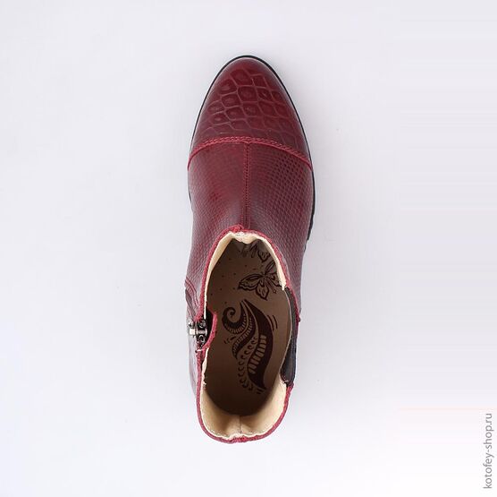 762038-22 Сапожки для девочки бордовый фото №4