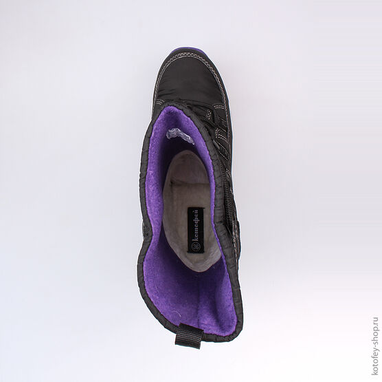 764915-42 Мембранные сапоги для девочки чер-фио фото №4